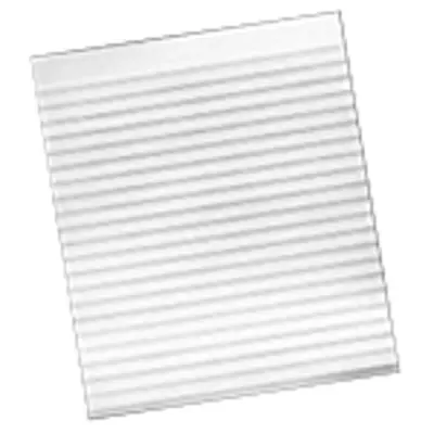 A sheet of lined paper.