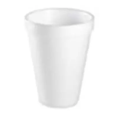 A white styrofoam cup.